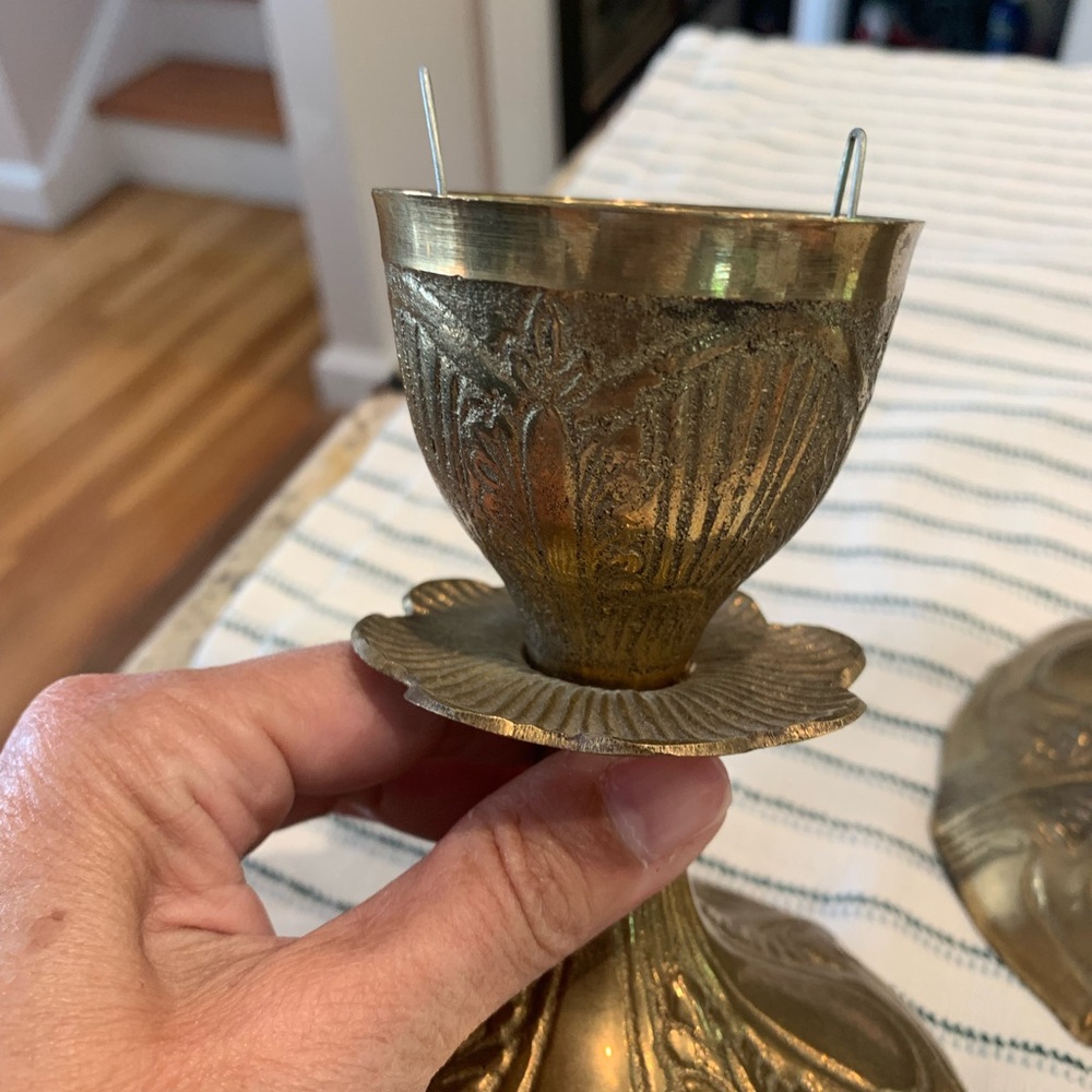 Vintage Brass Candle Holders - Picture 4 of 5